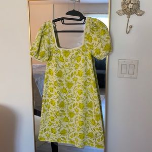 Zara knit dress with puff sleeves